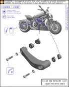 CNC-Racing Rahmenschutz Slider (TC401) Ducati XDiavel