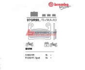 Brembo Racing-Bremsbelag (07G90SC) SC Sinter Race Front