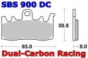SBS 900DC Dual Carbon Racing Bremsbelag (front)