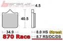 SBS 870DS (1+2) Racing Dual Sinter Bremsbelag Front