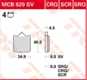 TRW-LUCAS Racing-Bremsbelag Front (MCB829SCR) Sinter-Carbon-Race